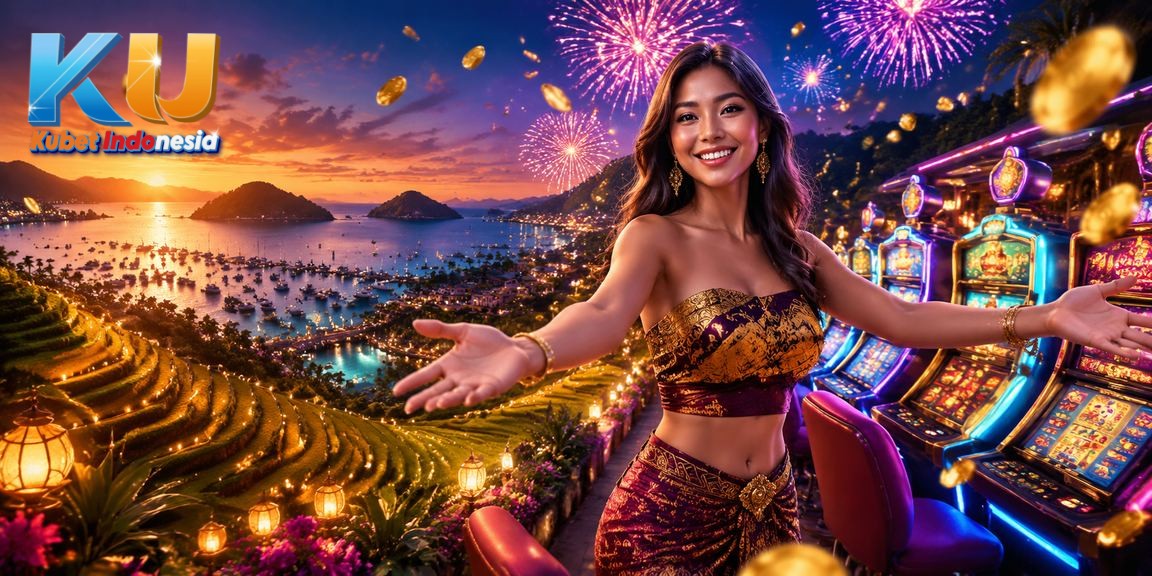 Layar neon menampilkan kategori olahraga dan taruhan digital yang berwarna-warni