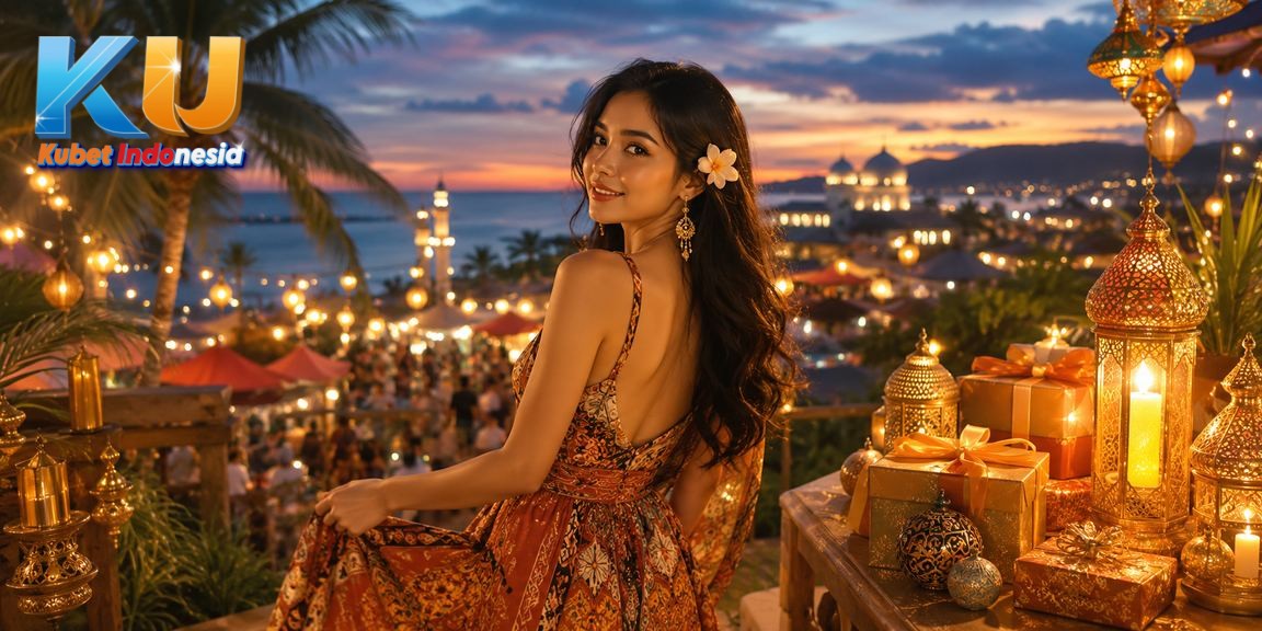 Suasana pasar malam yang semarak dengan aktivitas hiburan digital dan lotere malam hari